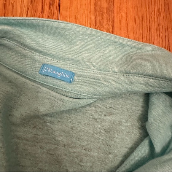 J.McLaughlin Womens Linen Blend Button Front Top Size unsure 3/4 Sleeve Capsule - Picture 7 of 8